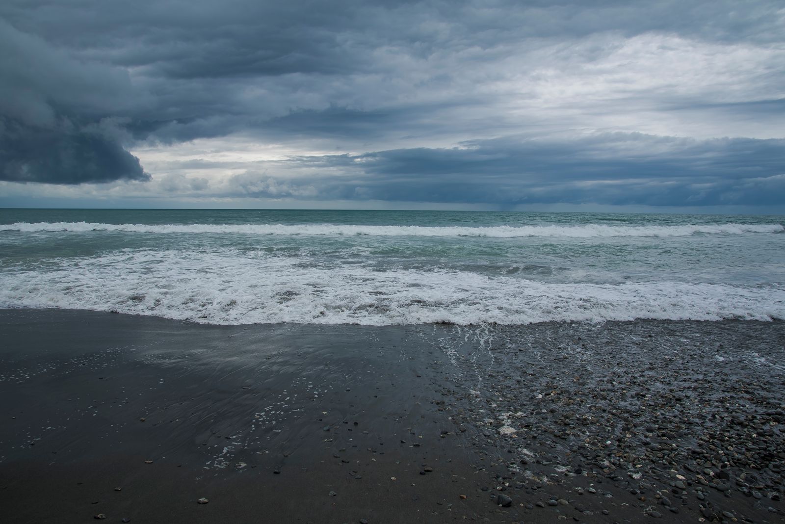 Storm weather clearing over the coast