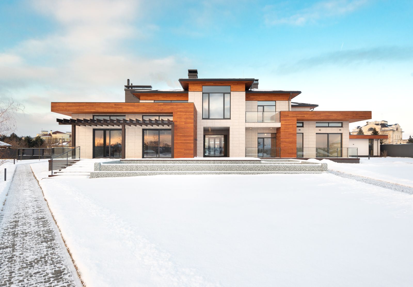 Coastal home with a wall of glass